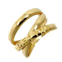 CELINE 9.5 Ring, K18 YG Yellow Gold 750, Logo Ring