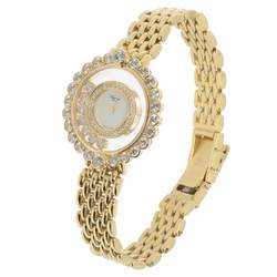 Chopard Happy Diamond 20/4180 Ladies Watch Large 7P Moving White K18YG Solid Gold Quartz