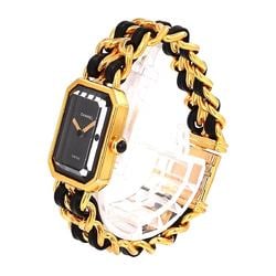 CHANEL Premiere S size H0001 Ladies watch Black Gold Quartz