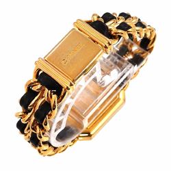 CHANEL Premiere S size H0001 Ladies watch Black Gold Quartz