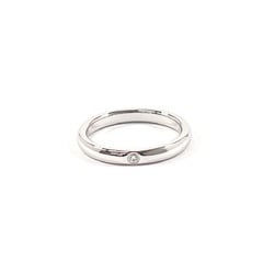 TIFFANY & Co. Tiffany Stacking Band Ring Elsa Peretti Pt950 Platinum/Diamond 11.5 Silver Women's