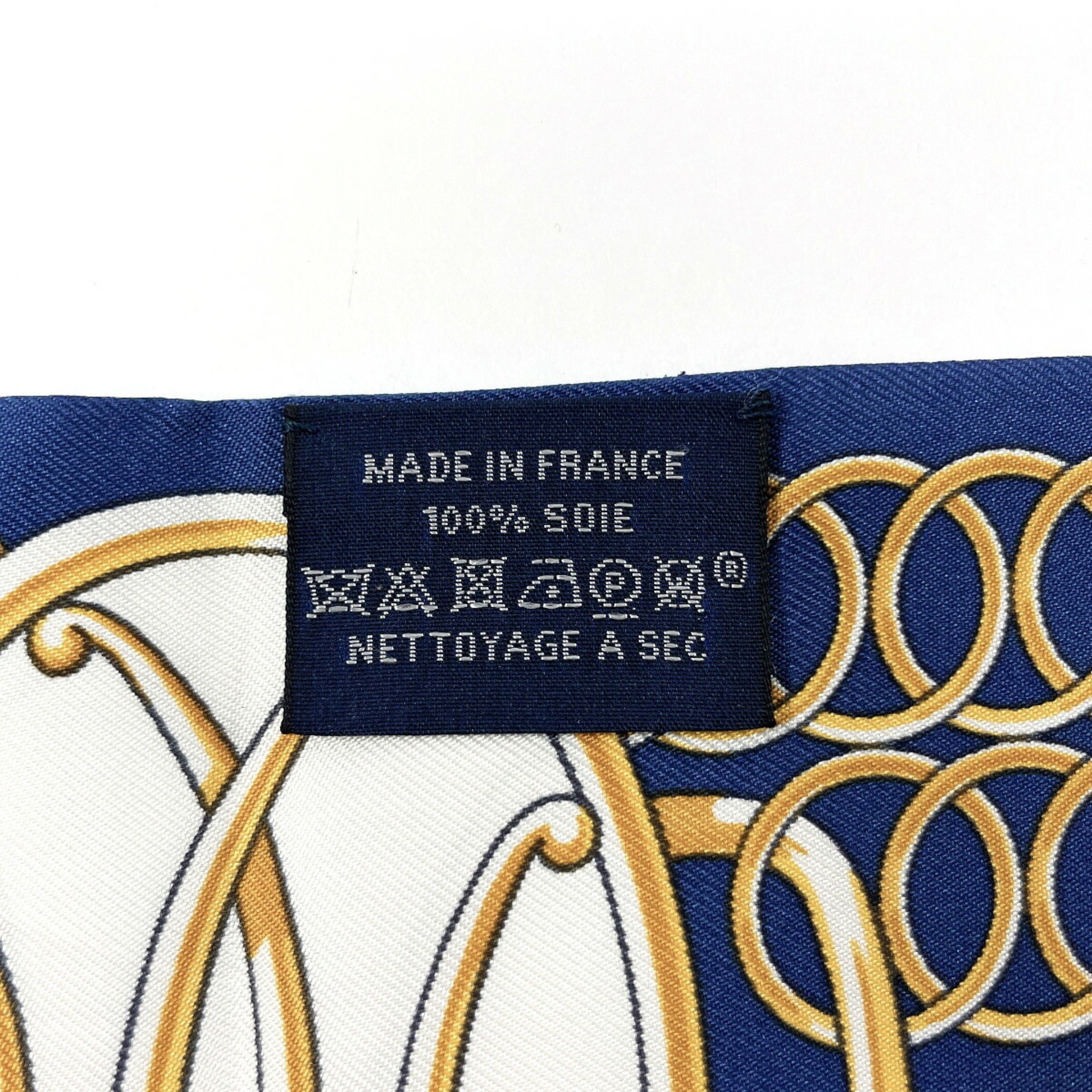 HERMES LIFT PROFILE 063777S Twilly Silk Scarf Navy Women's