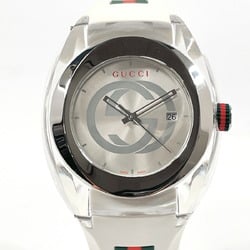GUCCI Sync 137.1 YA137102A Watch Stainless Steel/Rubber Silver Quartz Dial Men's