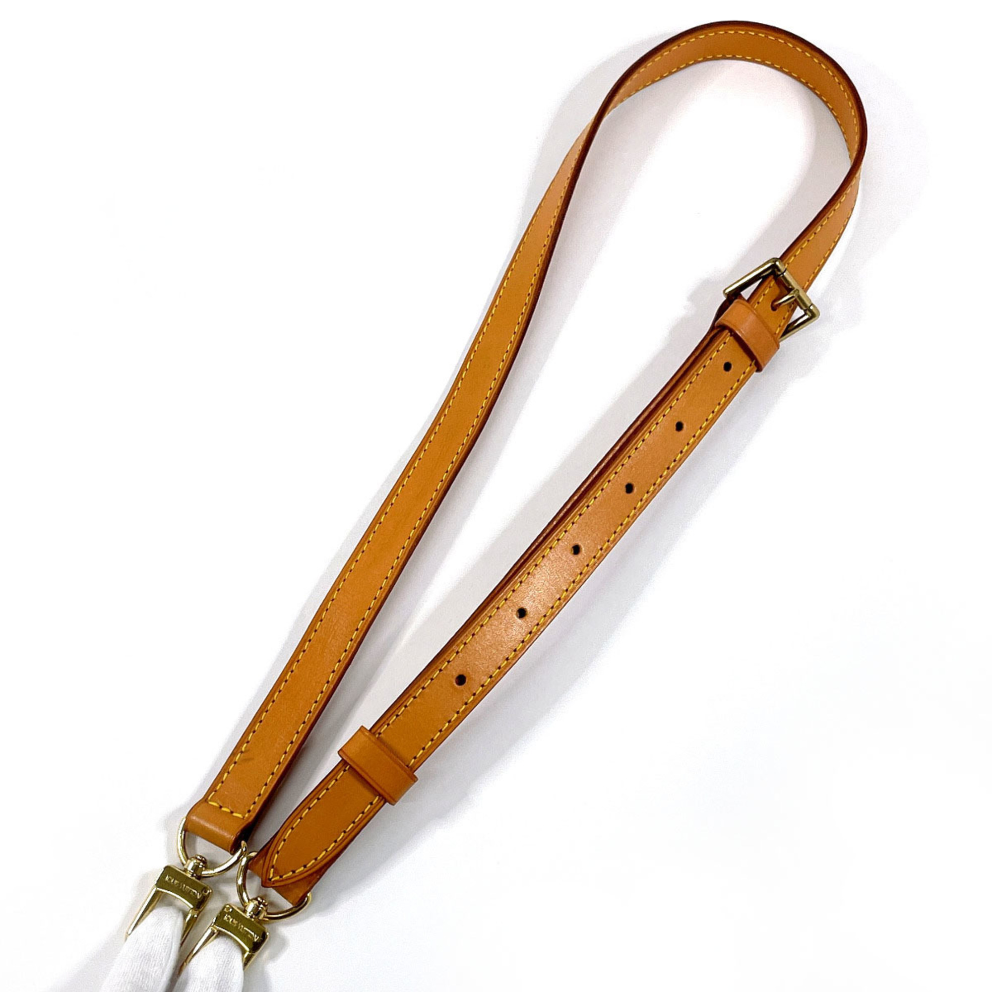 LOUIS VUITTON Shoulder Strap, Natural Leather, Brown, Unisex