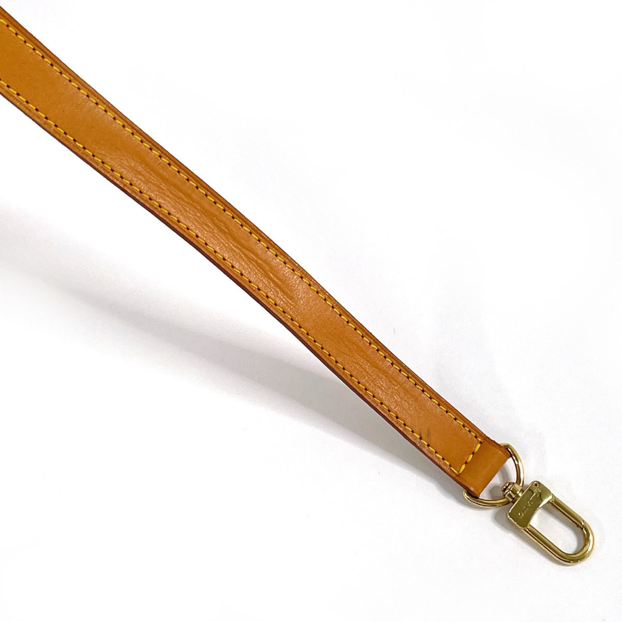 LOUIS VUITTON Shoulder Strap, Natural Leather, Brown, Unisex