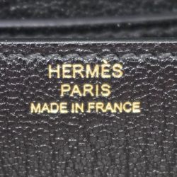 HERMES Sailor Compact Shoulder Bag Black G Metal Fittings Chevre B4 Women's Men's Bags