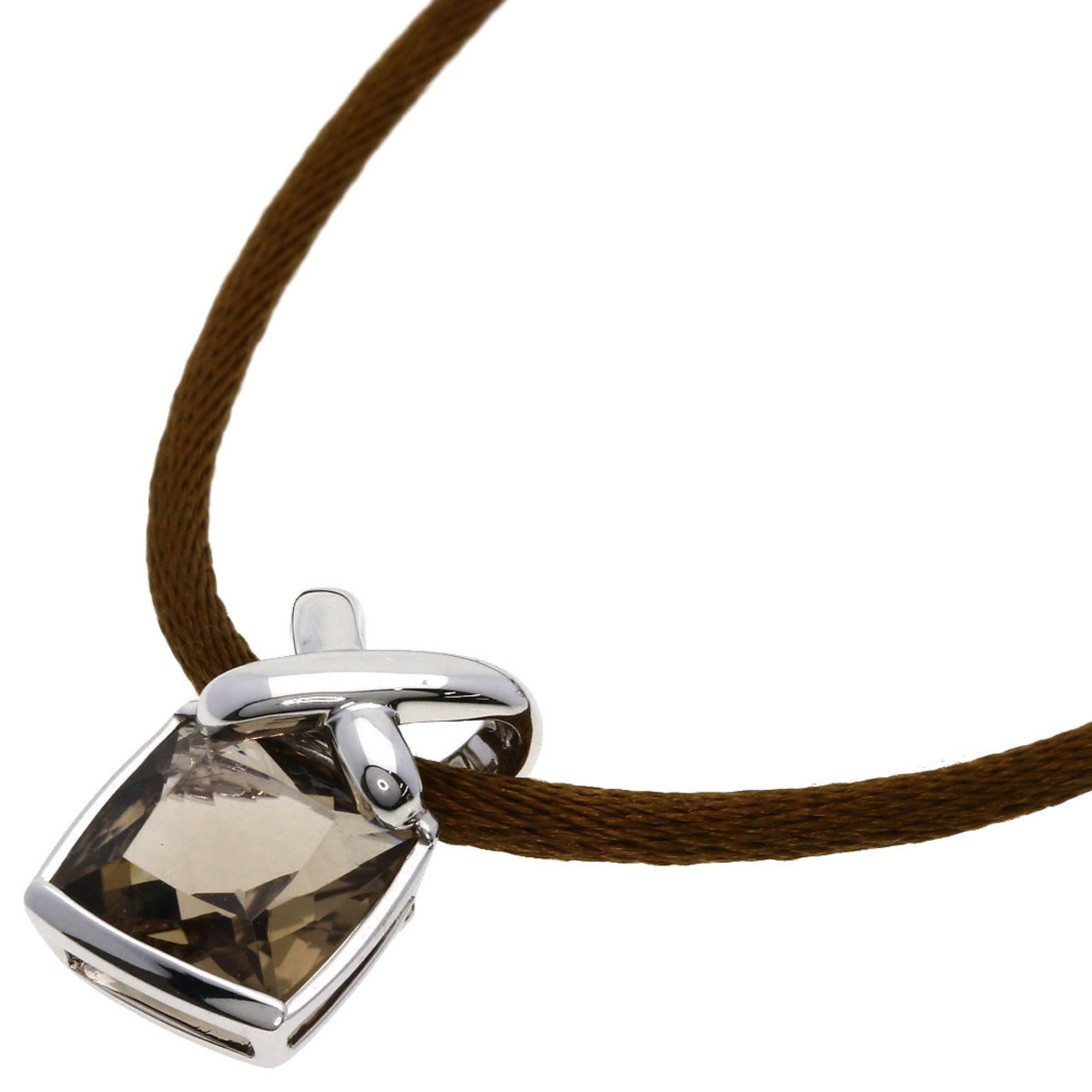 Chaumet Lien Quartz Necklace K18 White Gold Women's