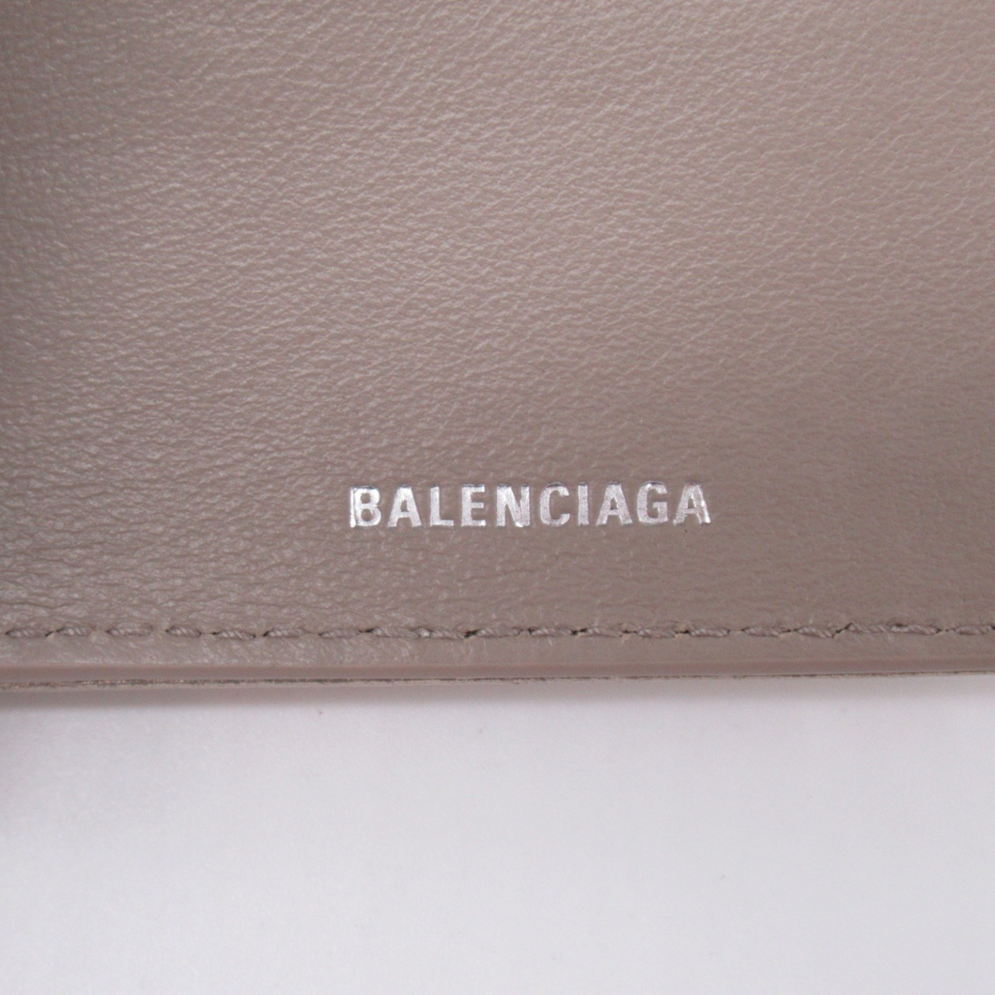 BALENCIAGA Tri-fold wallet Beige Stone Beige Lambskin (sheep leather) 7654672AA1N9706