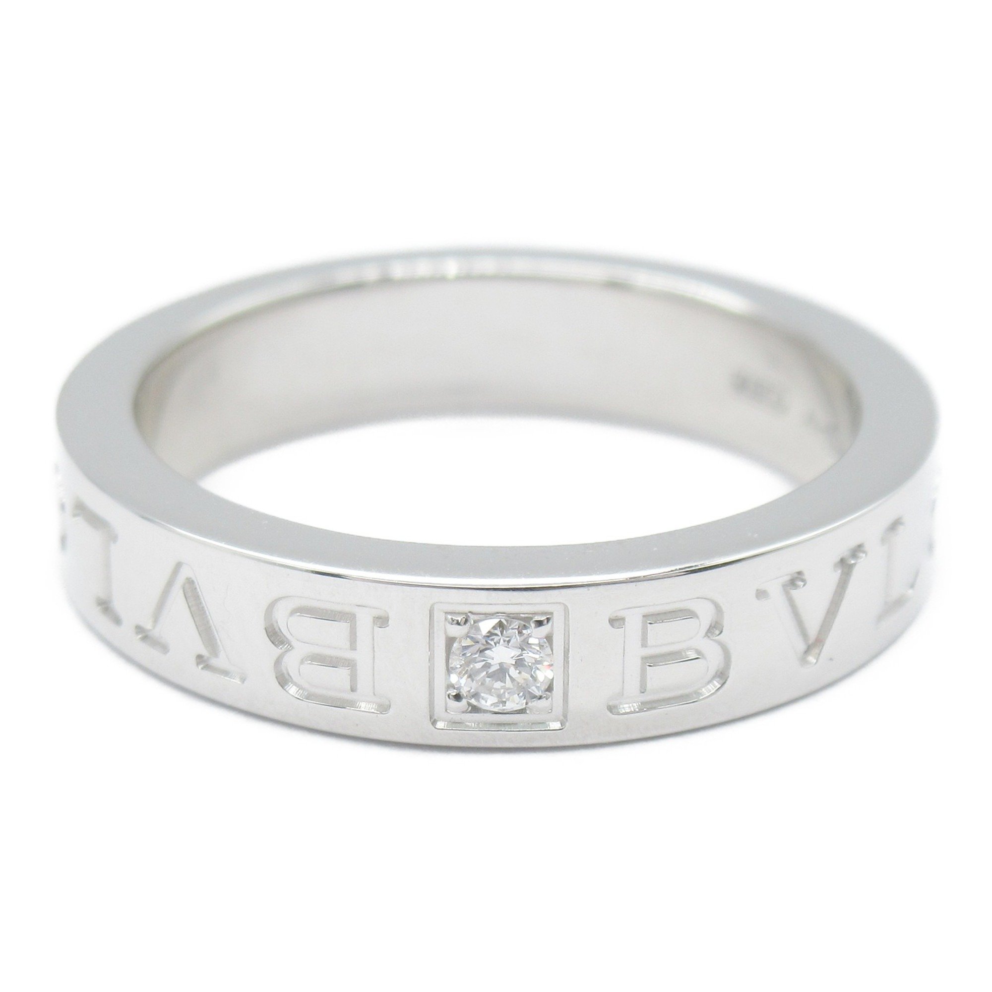 BVLGARI Double logo Ring Clear K18WG(WhiteGold) Clear