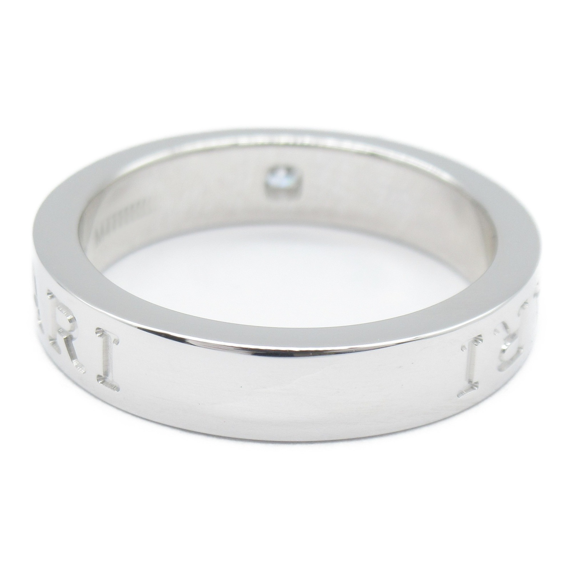 BVLGARI Double logo Ring Clear K18WG(WhiteGold) Clear