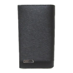 BVLGARI Bifold long wallet Black leather 282852GRAIN