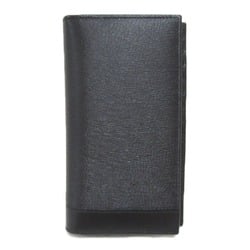 BVLGARI Bifold long wallet Black leather 282852GRAIN