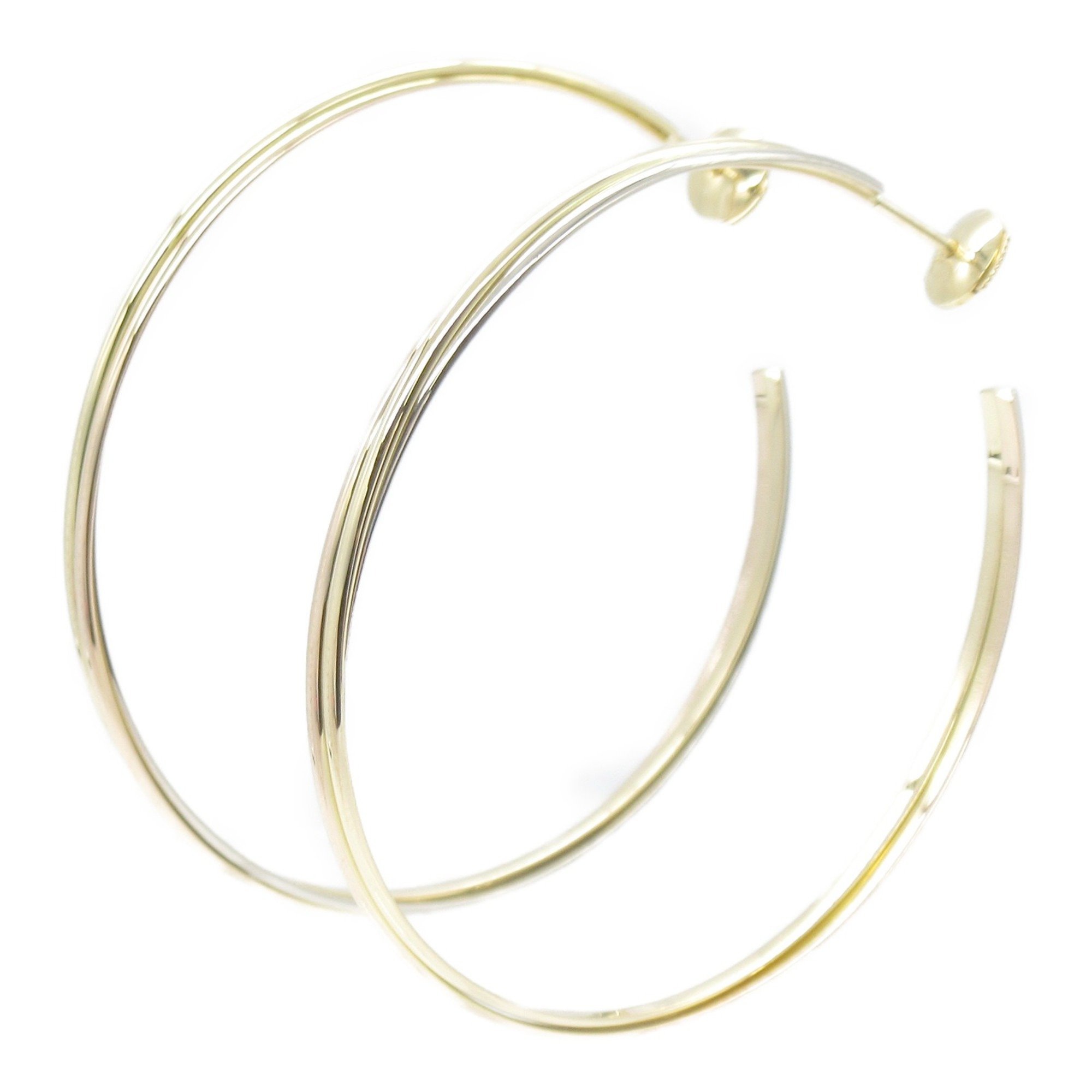 CARTIER Trinity hoop Pierced earrings Gold K18 (Yellow Gold) K18PG(Rose Gold) Gold