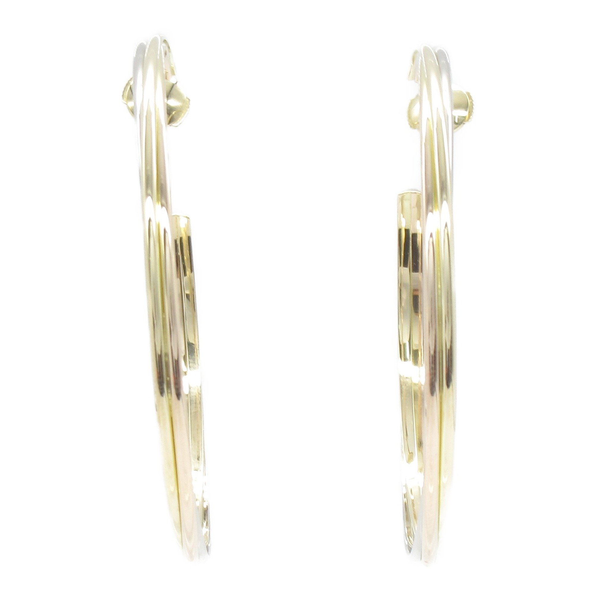 CARTIER Trinity hoop Pierced earrings Gold K18 (Yellow Gold) K18PG(Rose Gold) Gold