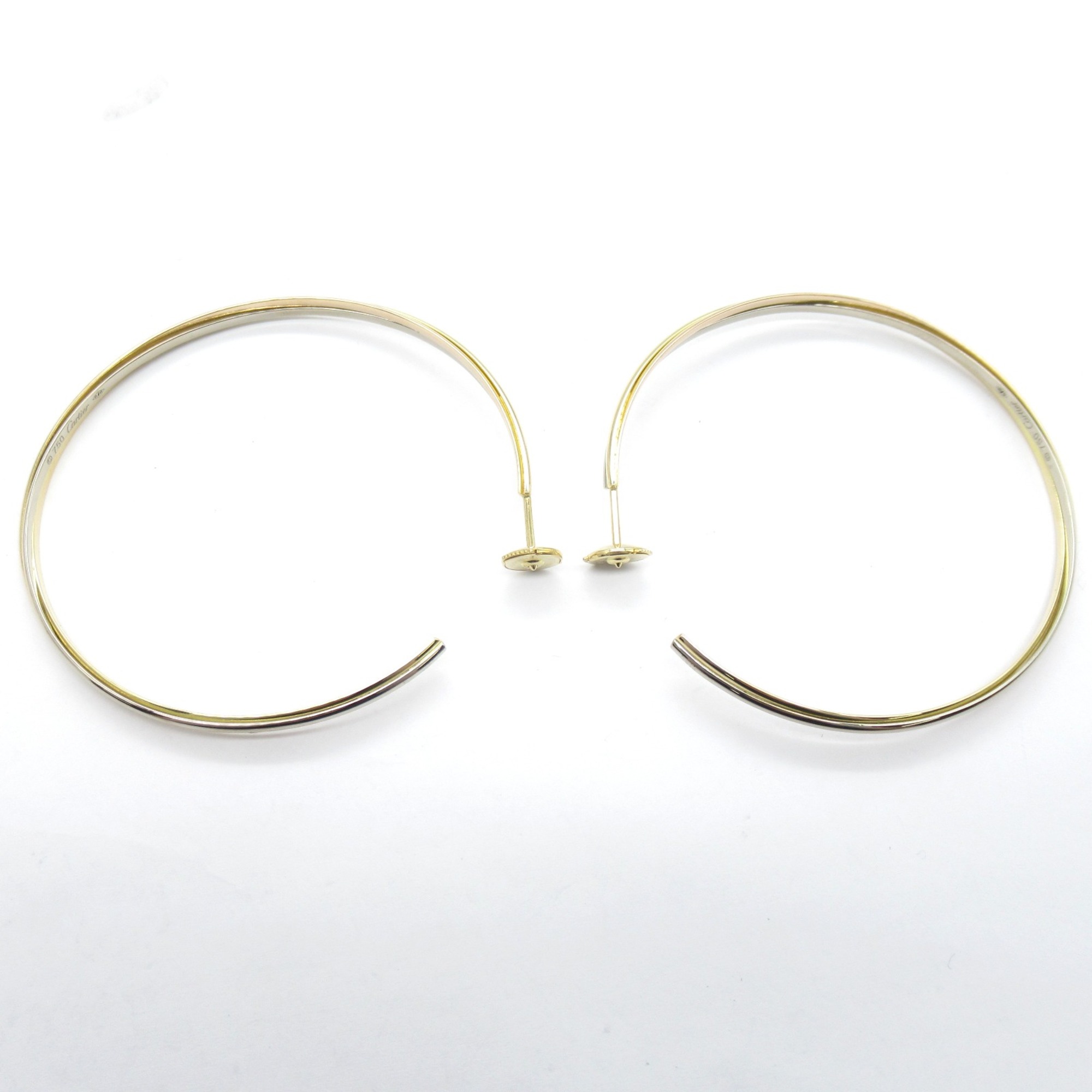 CARTIER Trinity hoop Pierced earrings Gold K18 (Yellow Gold) K18PG(Rose Gold) Gold