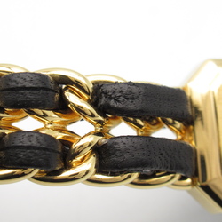 CHANEL Premiere L Wrist Watch H0001 Quartz Black Gold Plated Leather belt H0001