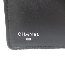 CHANEL Bifold long wallet Black Caviar Skin (Grained Calf)