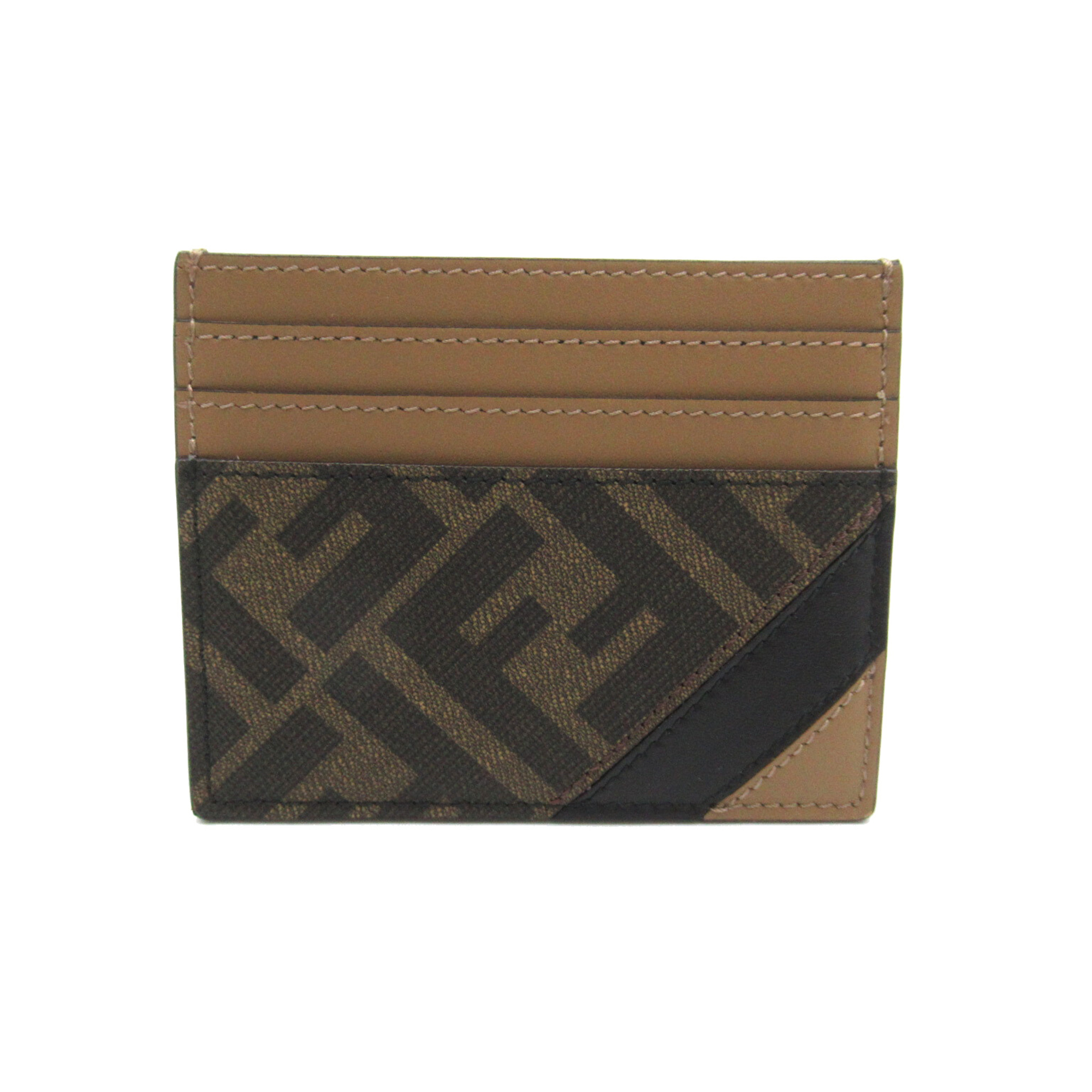 FENDI Card Case Brown PVC coated canvas 7M0164AJF8F1EGA