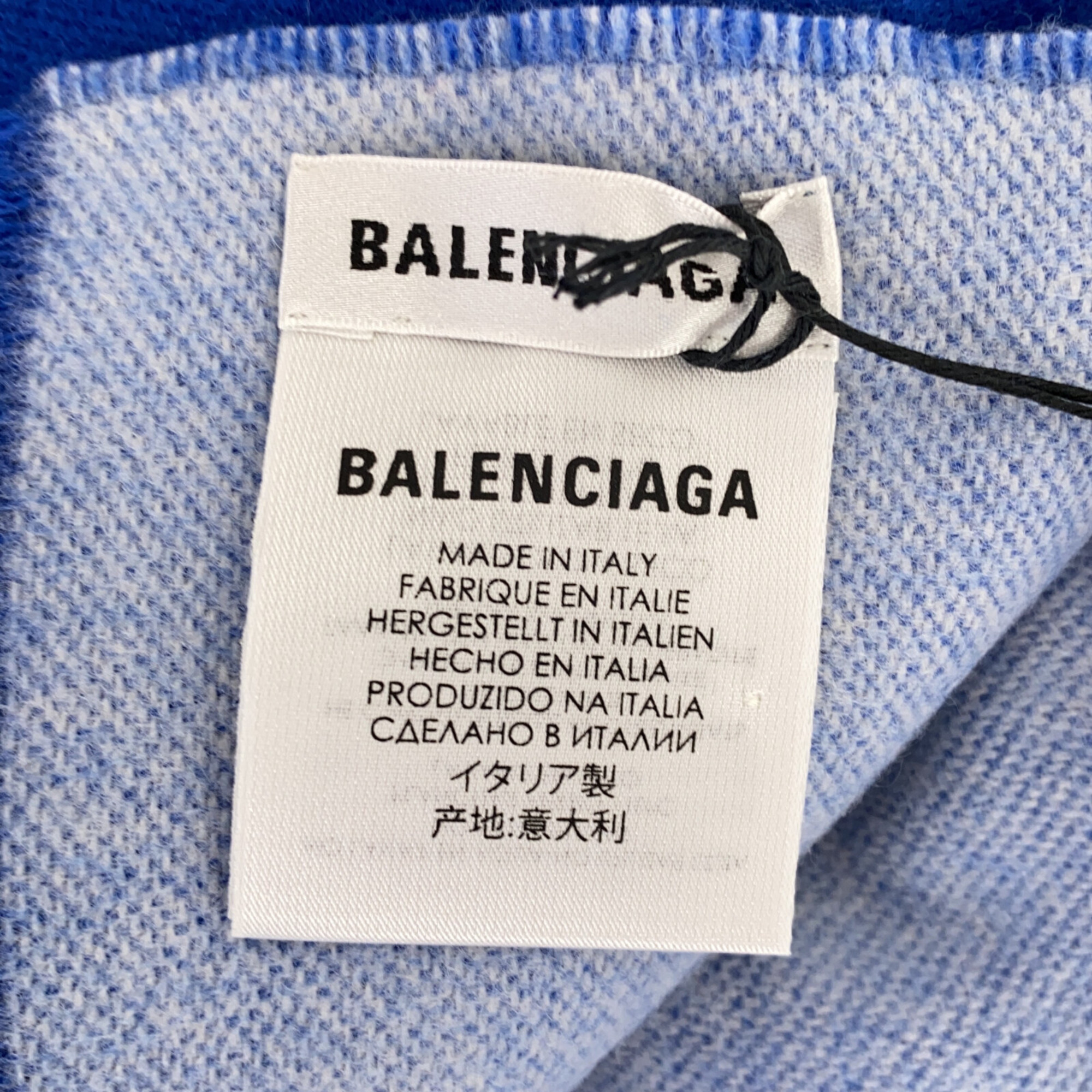 BALENCIAGA Scarf Blue wool 575868320B04877