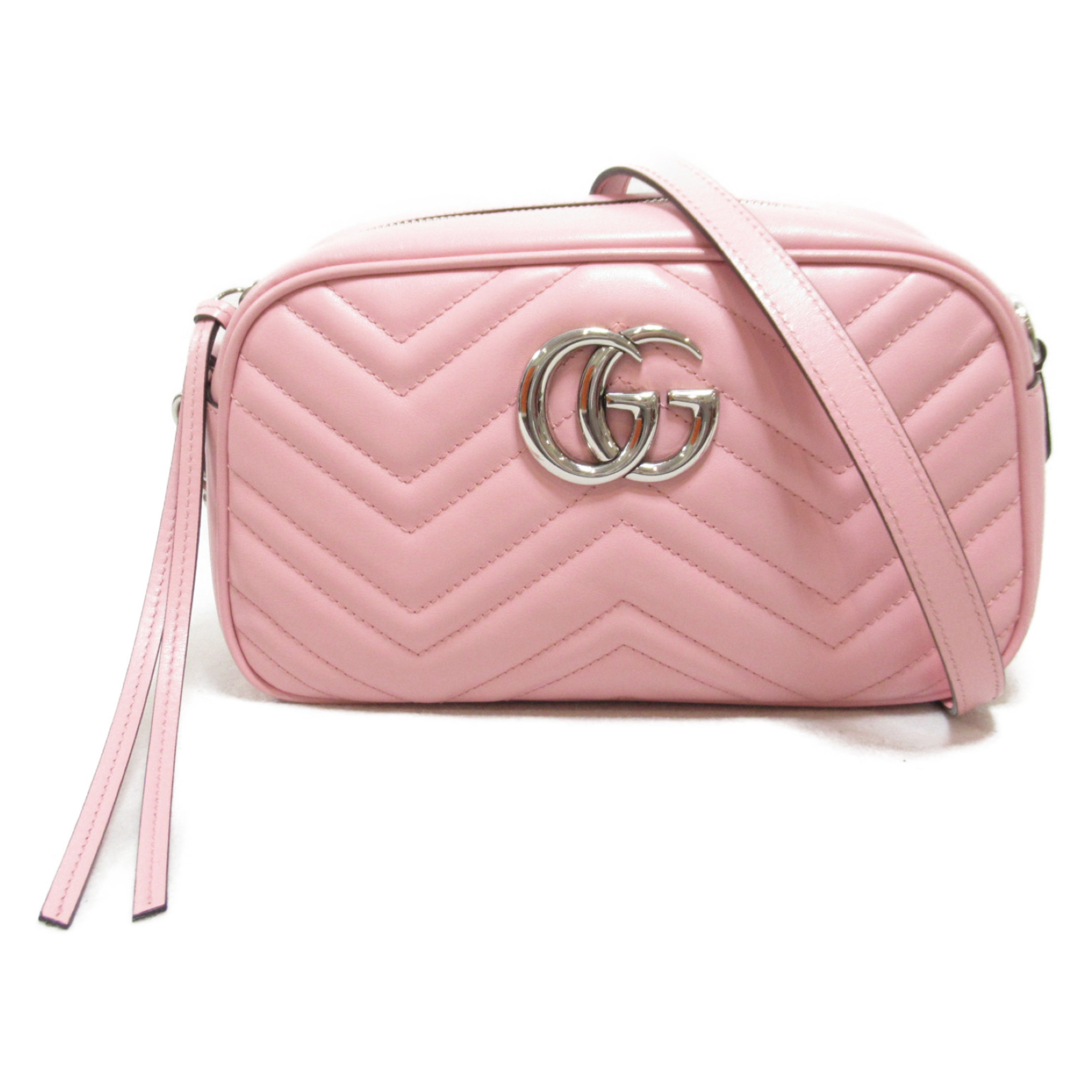 GUCCI Shoulder Bag Pink leather 447632