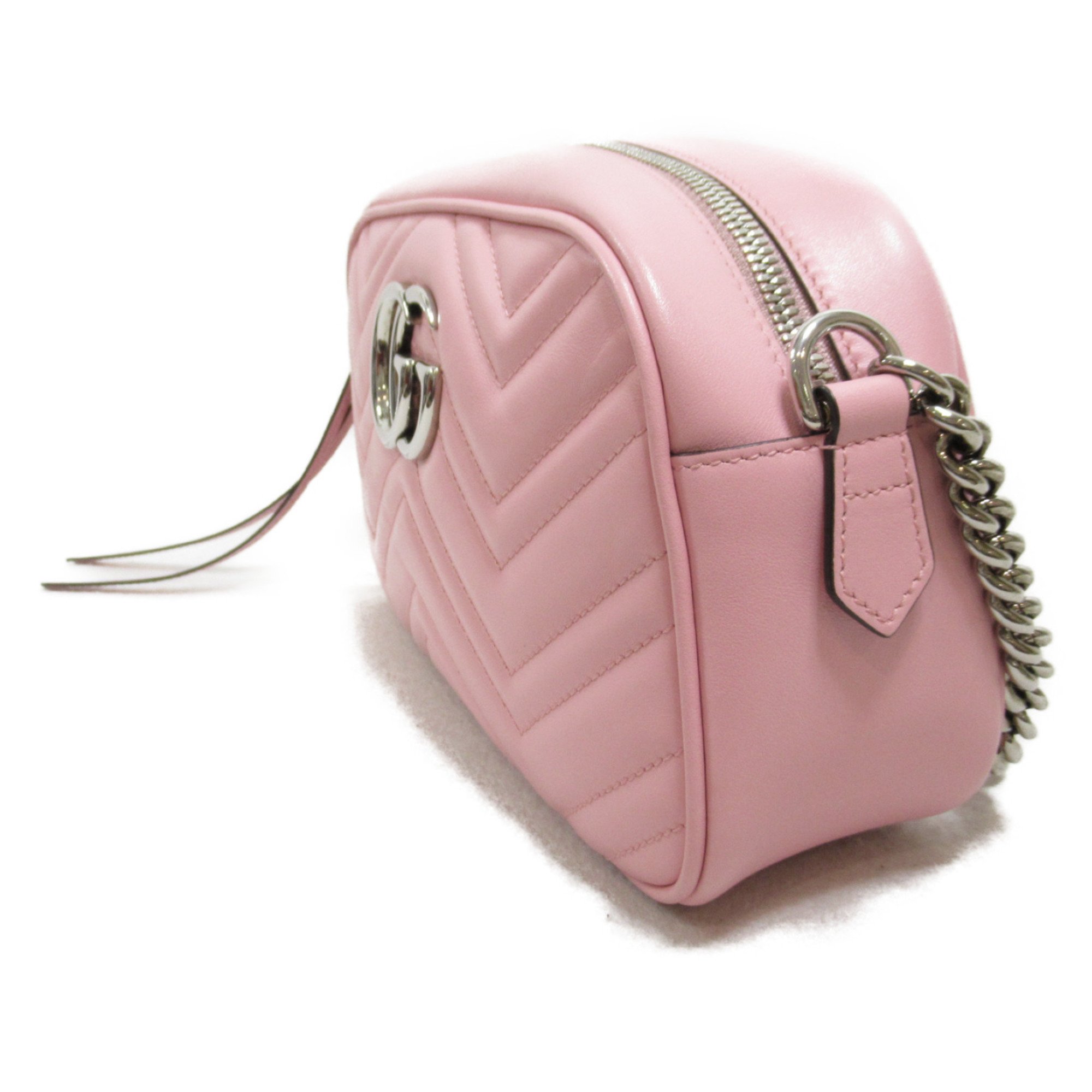 GUCCI Shoulder Bag Pink leather 447632