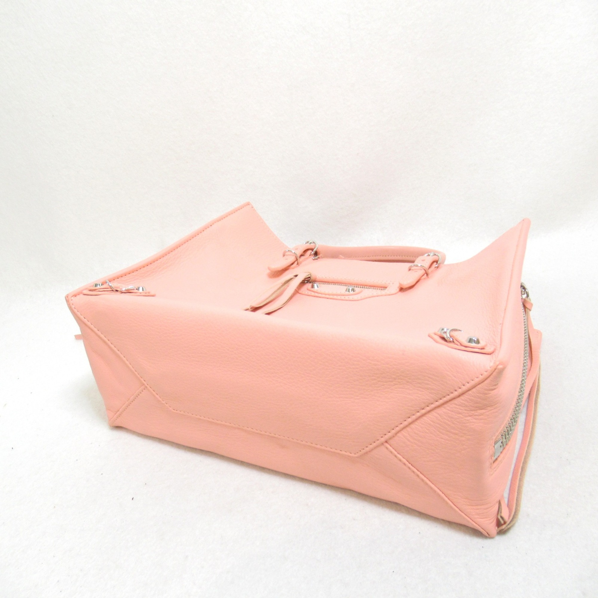 BALENCIAGA The Paper handbag Pink leather 370926