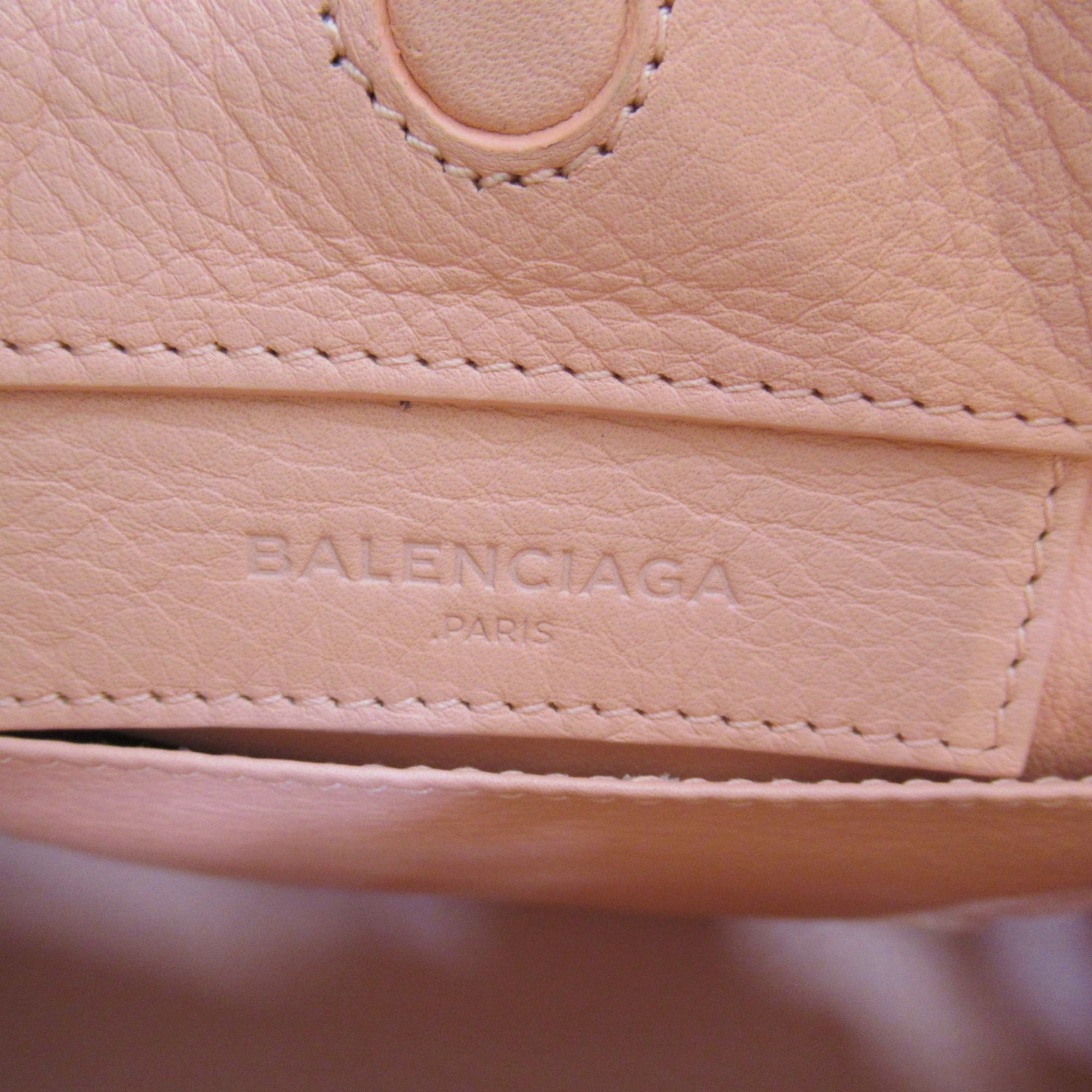 BALENCIAGA The Paper handbag Pink leather 370926