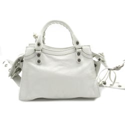 BALENCIAGA Neo Cagoule XS 2way Shoulder Bag White Lambskin (sheep leather) 700940210B09104