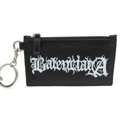 BALENCIAGA Coin purse with key ring Black Lambskin (sheep leather) 5945482AAW31090