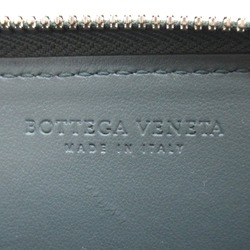 BOTTEGA VENETA Intrecciato coin purse Green dark blue leather