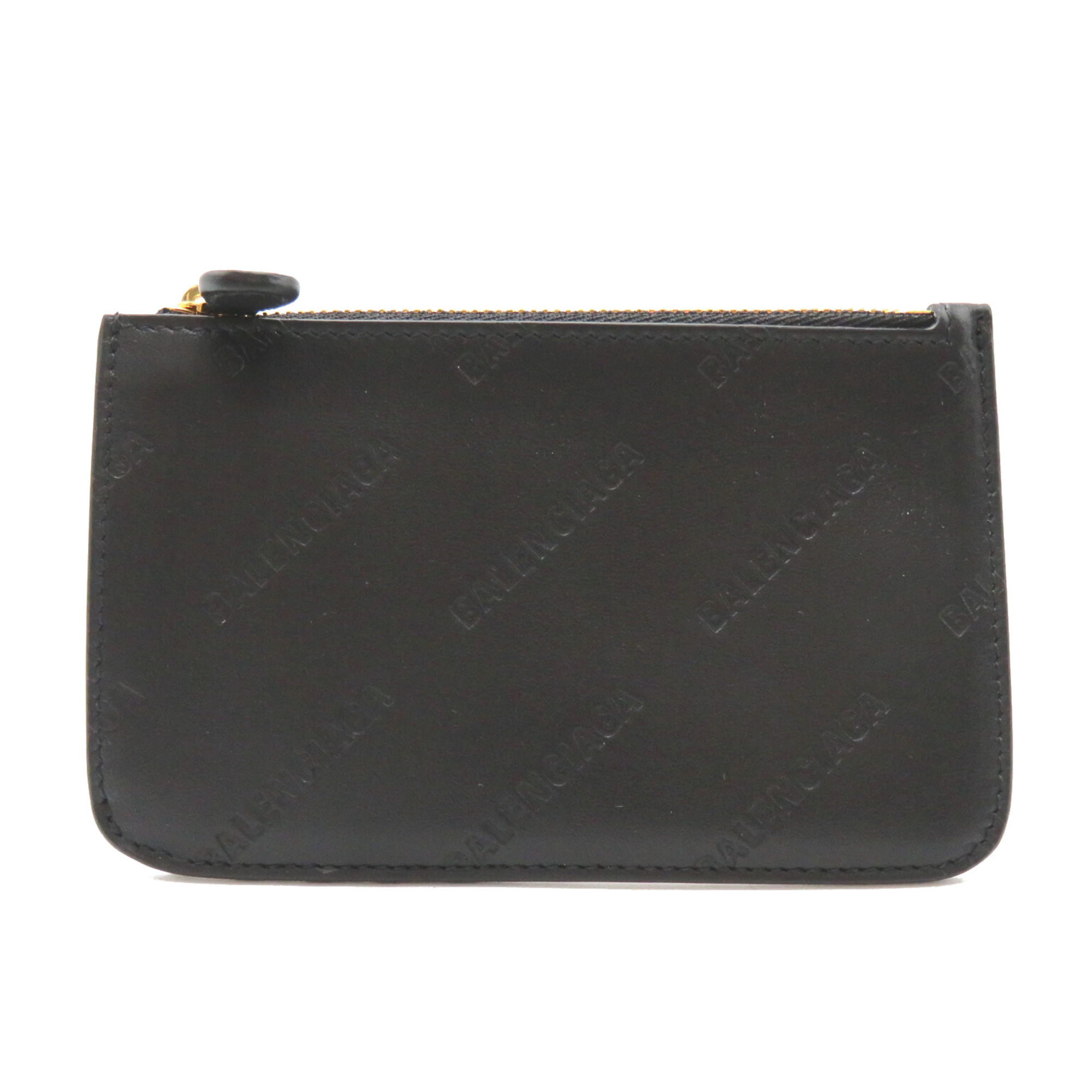 BALENCIAGA Cash Long Coin & Card Holder Black leather 6371302AAXQ1000