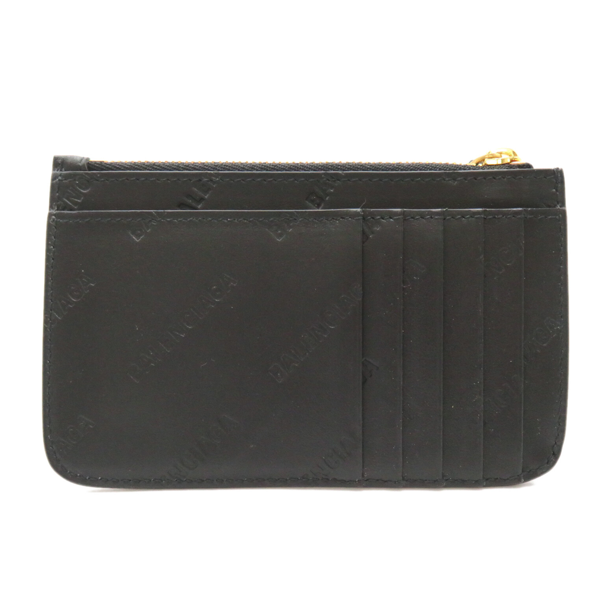 BALENCIAGA Cash Long Coin & Card Holder Black leather 6371302AAXQ1000