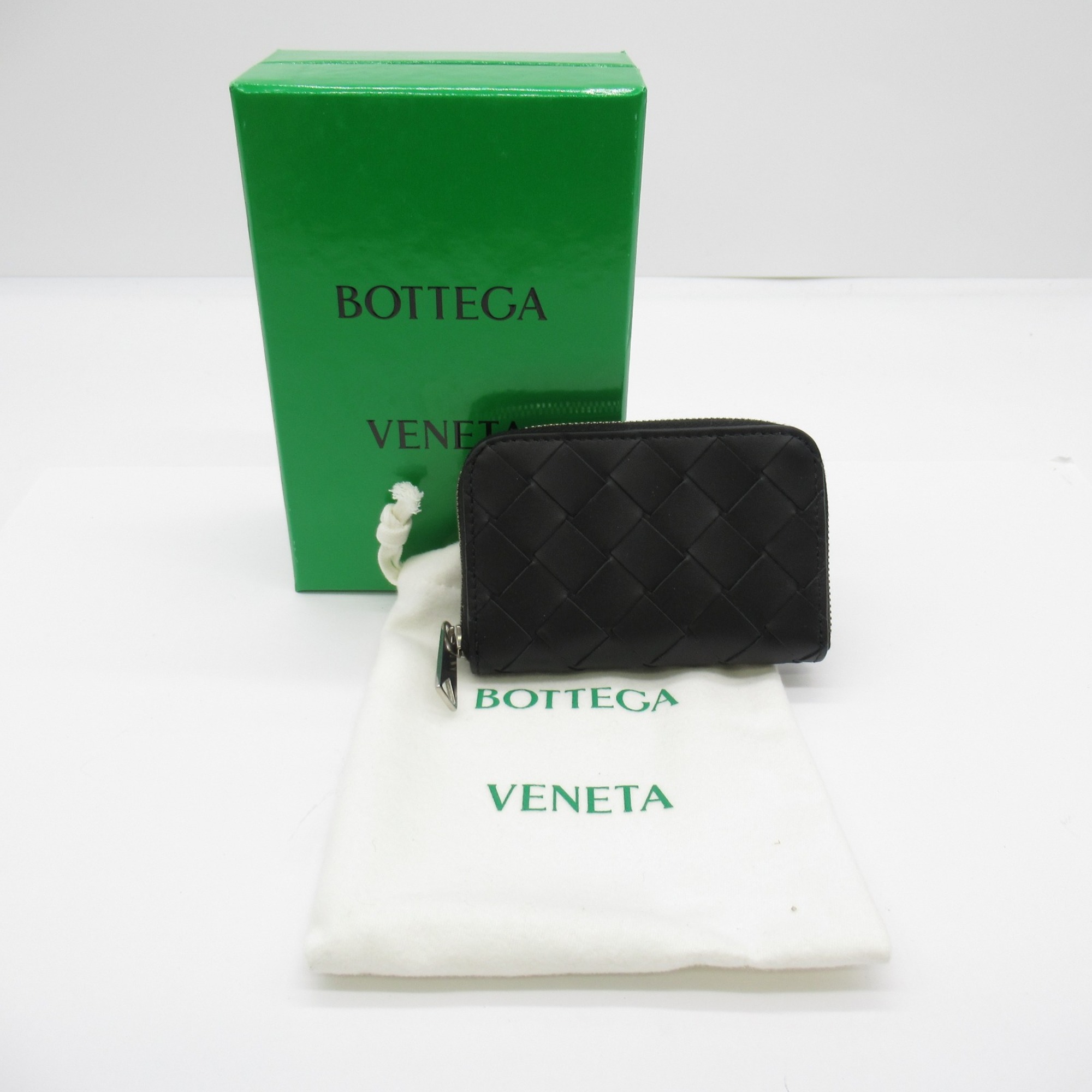 BOTTEGA VENETA Coin purse with zipper Black Calfskin (cowhide) 620348VCPQ48803