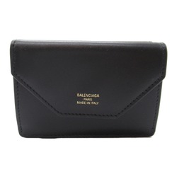 BALENCIAGA Tri-fold wallet Black /dark gray Calfskin (cowhide) 7367302AABY1061