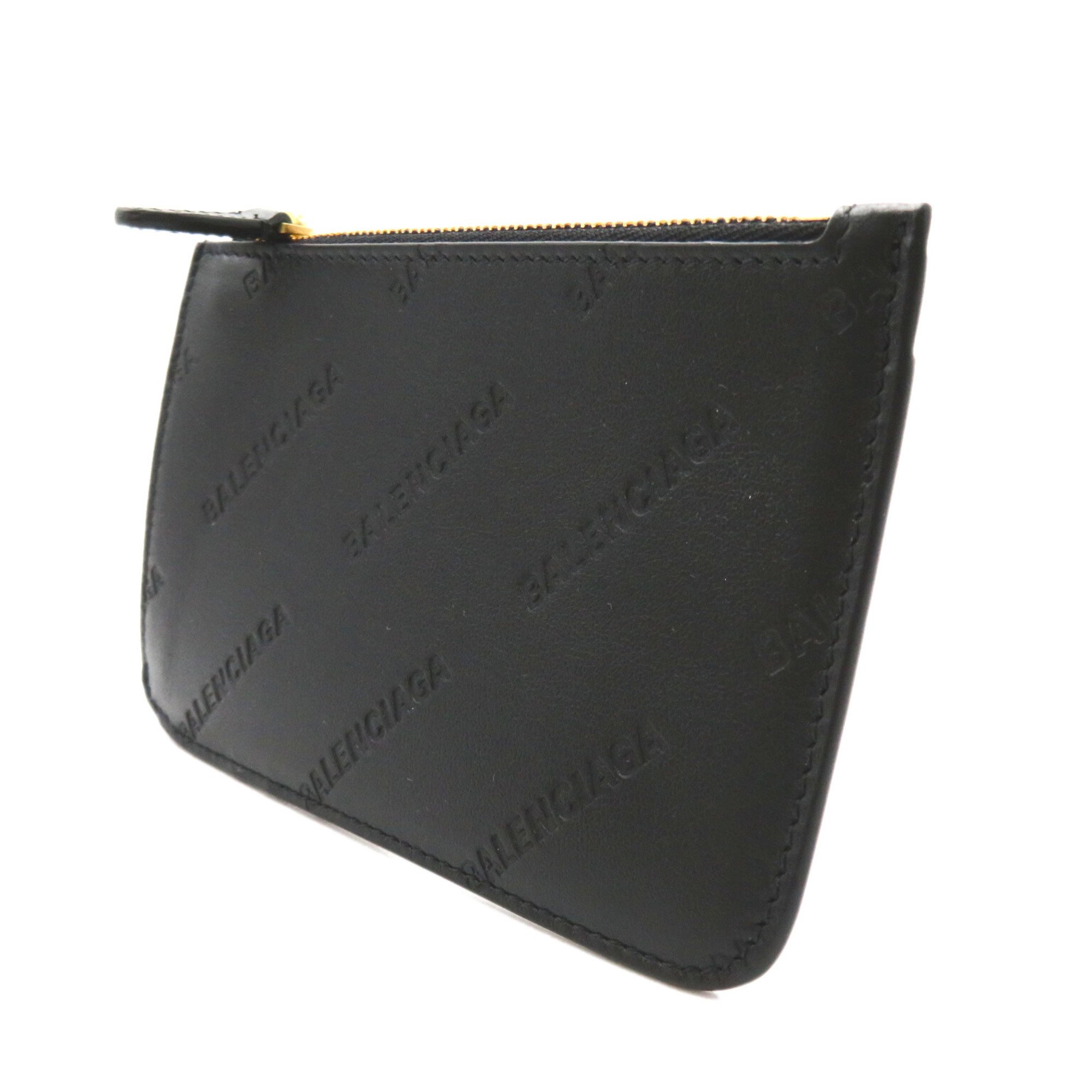 BALENCIAGA Cash Long Coin & Card Holder Black leather 6371302AAXQ1000