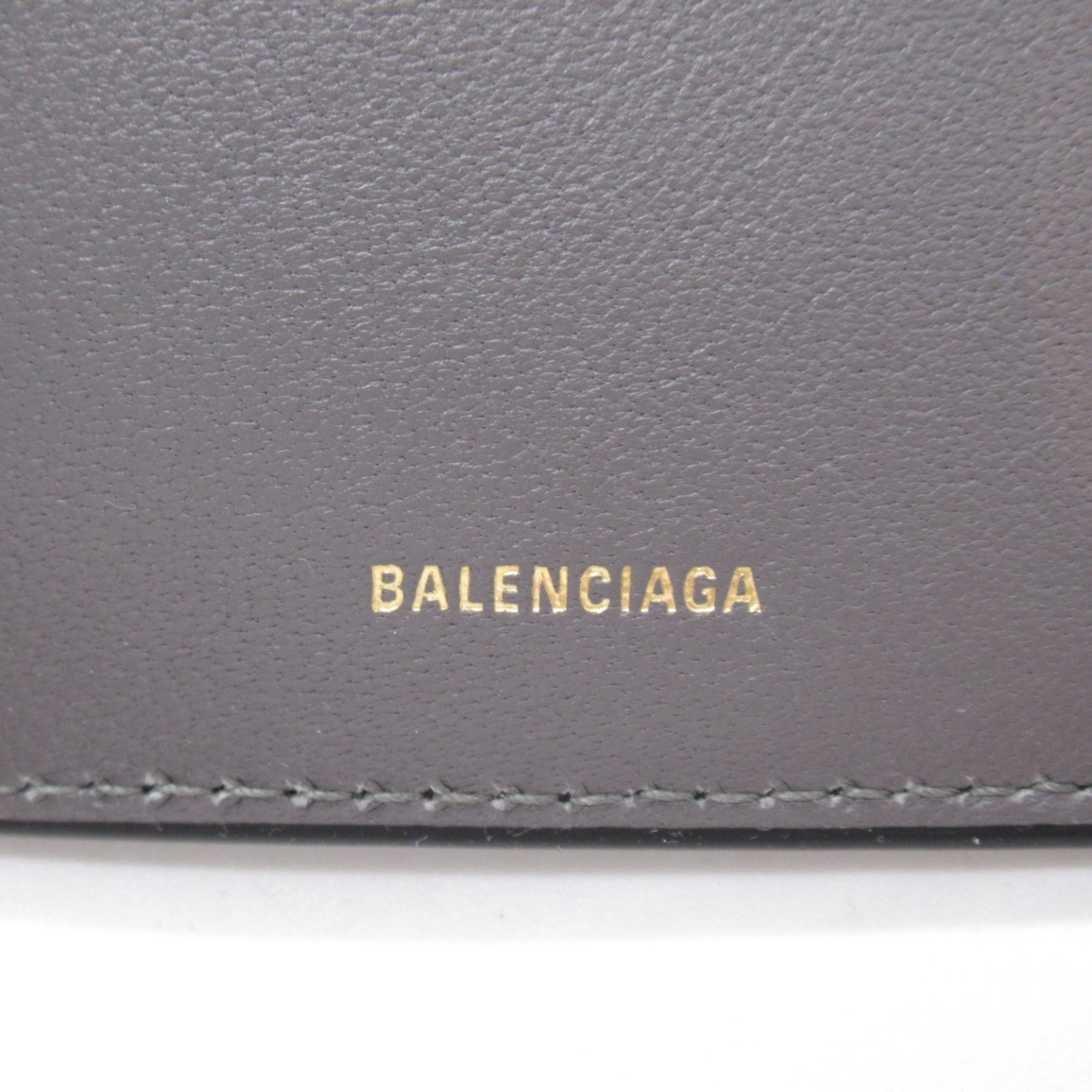 BALENCIAGA Tri-fold wallet Black /dark gray Calfskin (cowhide) 7367302AABY1061