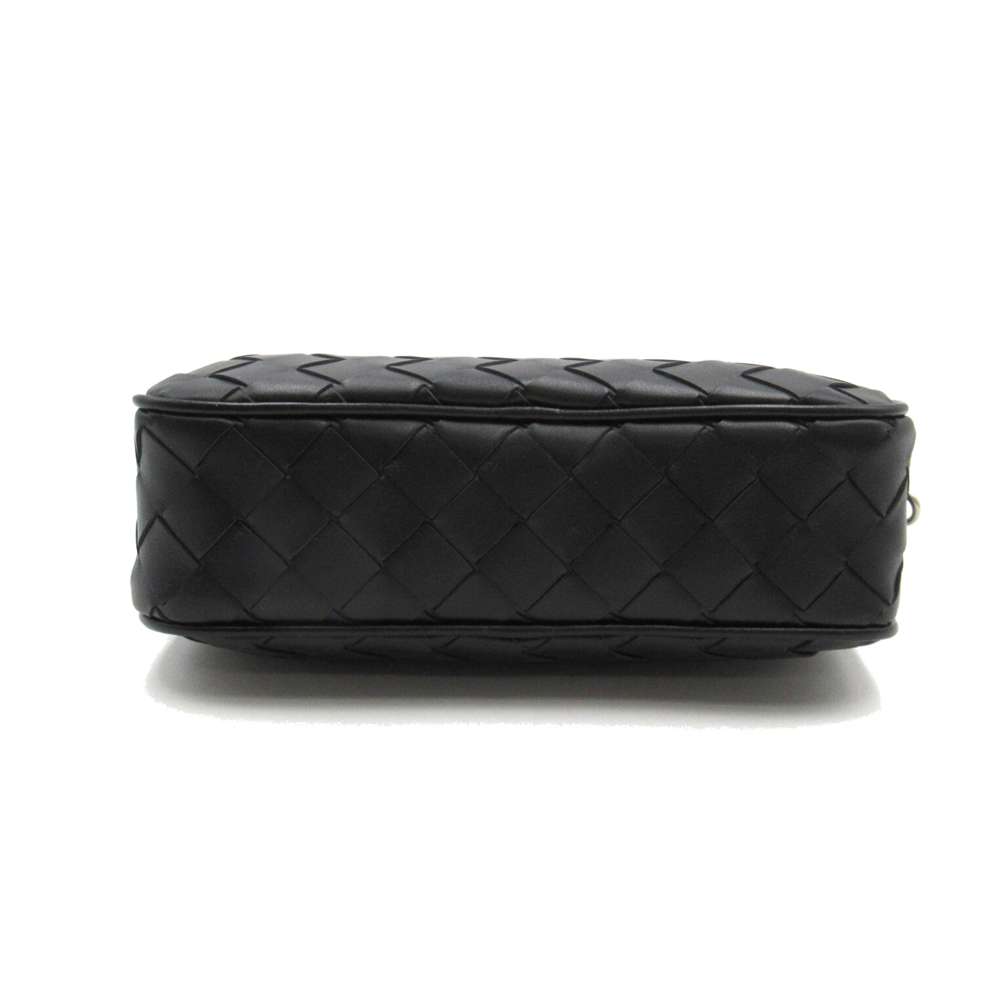 BOTTEGA VENETA Mini Intrecciato camera bag Black leather 765911V2HL18803