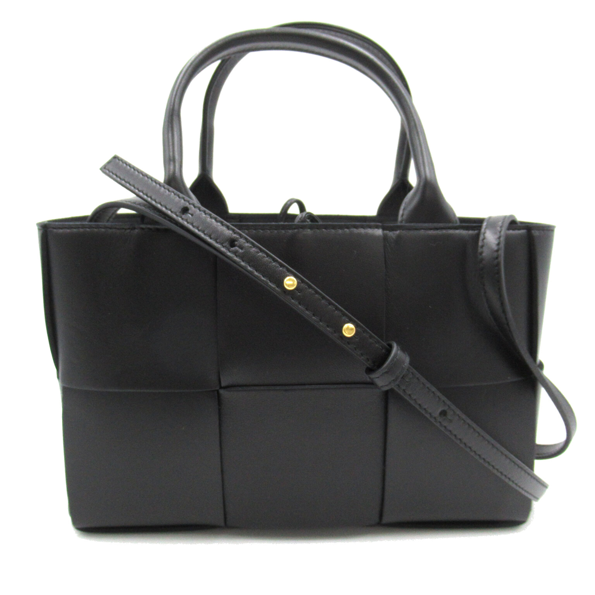 BOTTEGA VENETA mini arco tote Black Lambskin (sheep leather) 709337VCQC28425