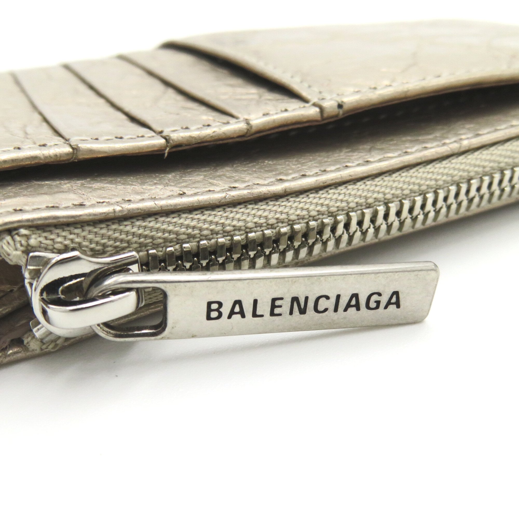 BALENCIAGA Monaco Long Coin & Card Holder Beige Stone Beige leather 7654652AA1N9706