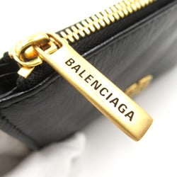 BALENCIAGA coin purse Black leather 7654652AAXB1000