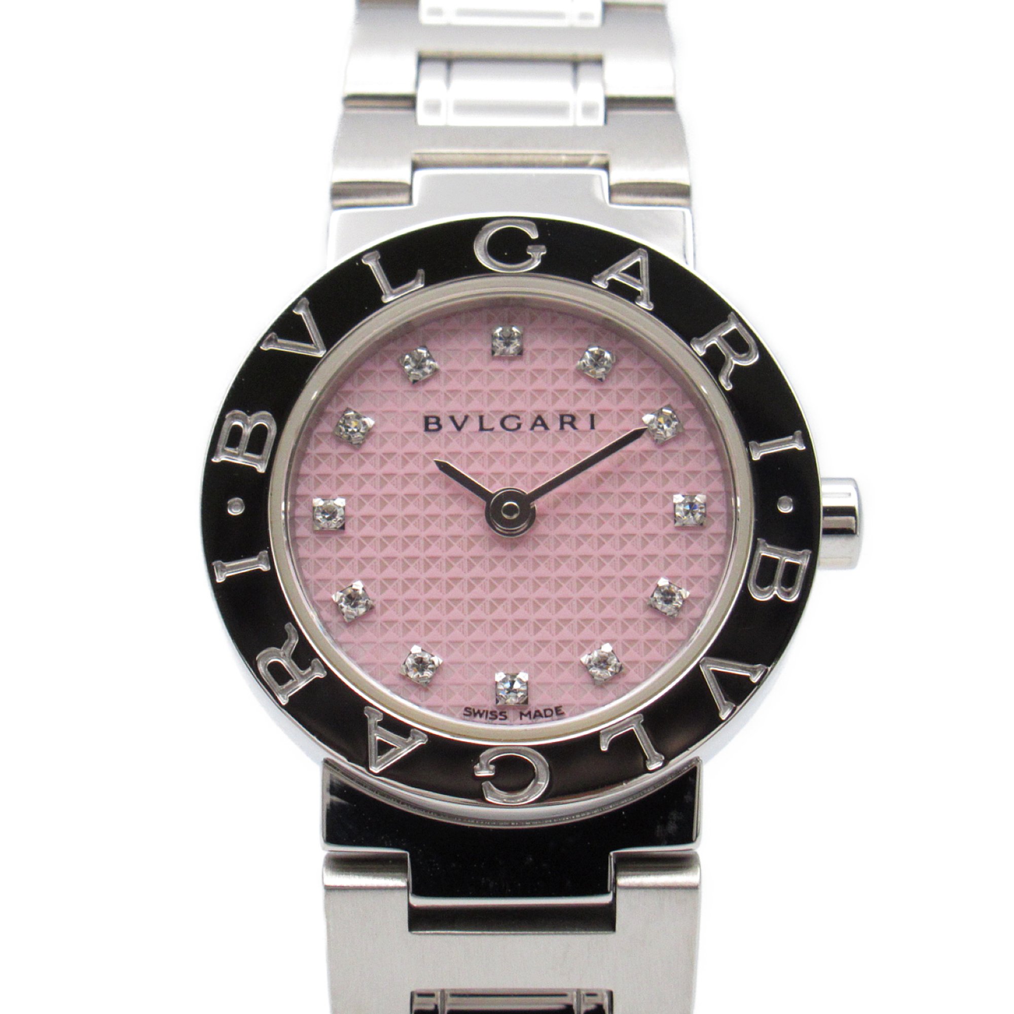 BVLGARI BVLGARI BVLGARI 12P diamond Wrist Watch BB23SS Quartz Pink Stainless Steel BB23SS