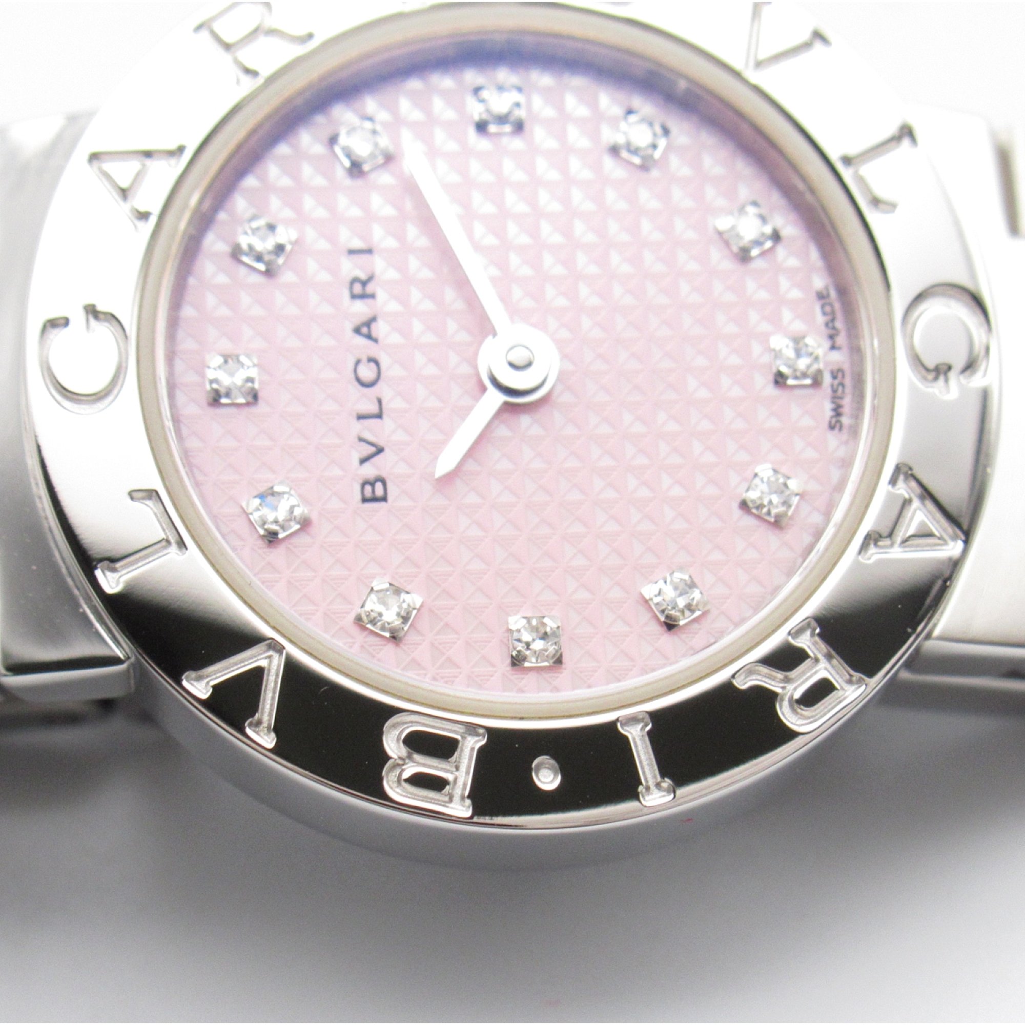 BVLGARI BVLGARI BVLGARI 12P diamond Wrist Watch BB23SS Quartz Pink Stainless Steel BB23SS