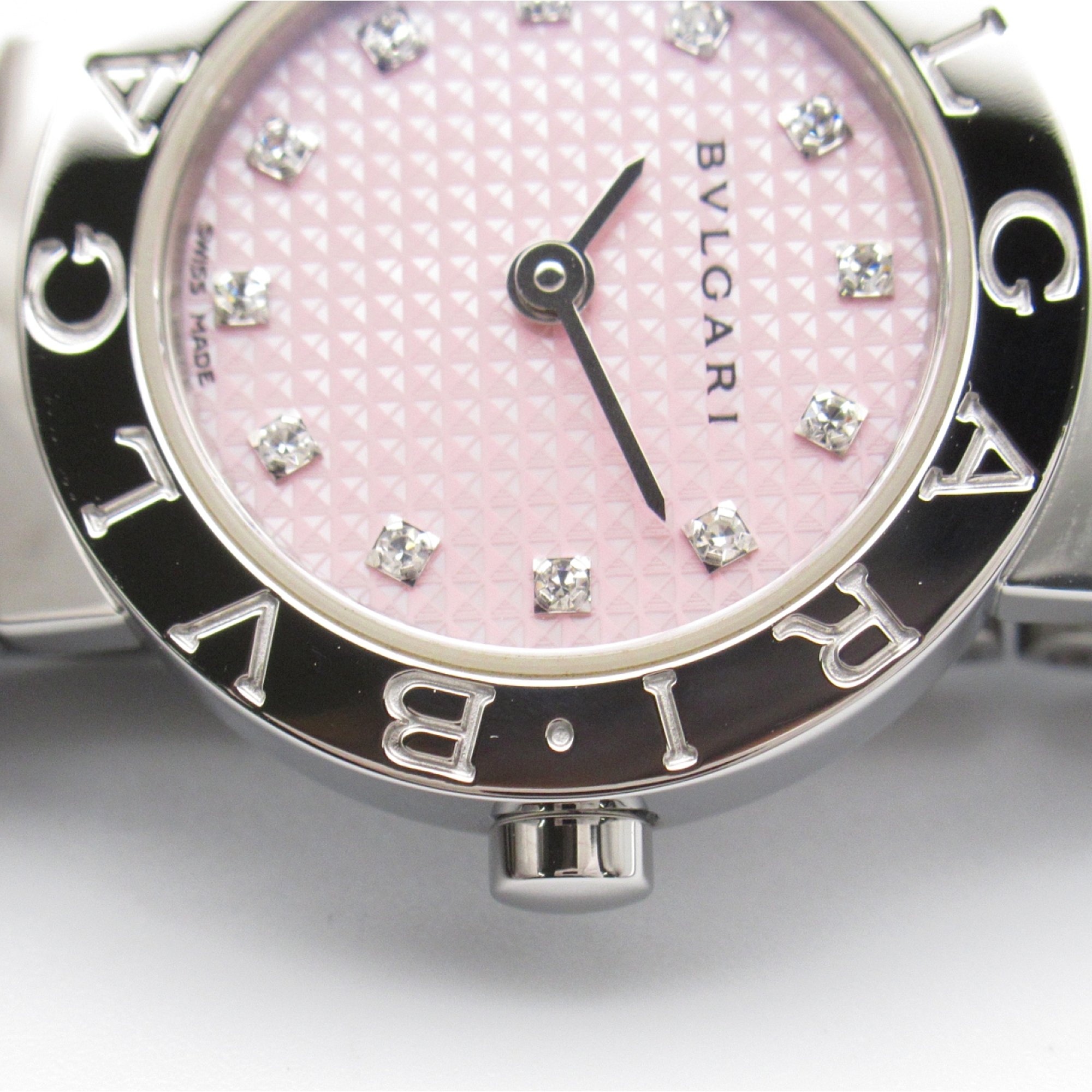 BVLGARI BVLGARI BVLGARI 12P diamond Wrist Watch BB23SS Quartz Pink Stainless Steel BB23SS