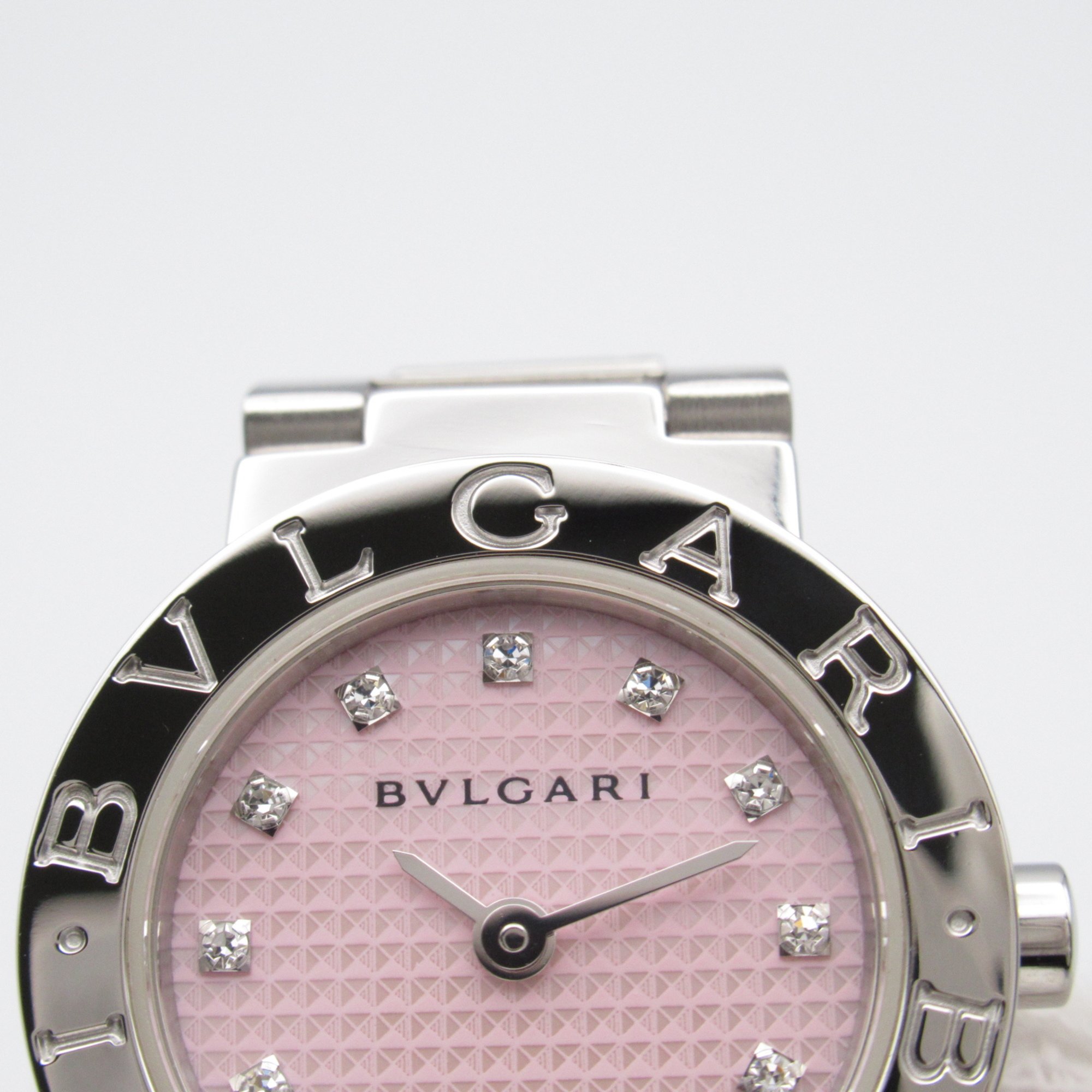 BVLGARI BVLGARI BVLGARI 12P diamond Wrist Watch BB23SS Quartz Pink Stainless Steel BB23SS