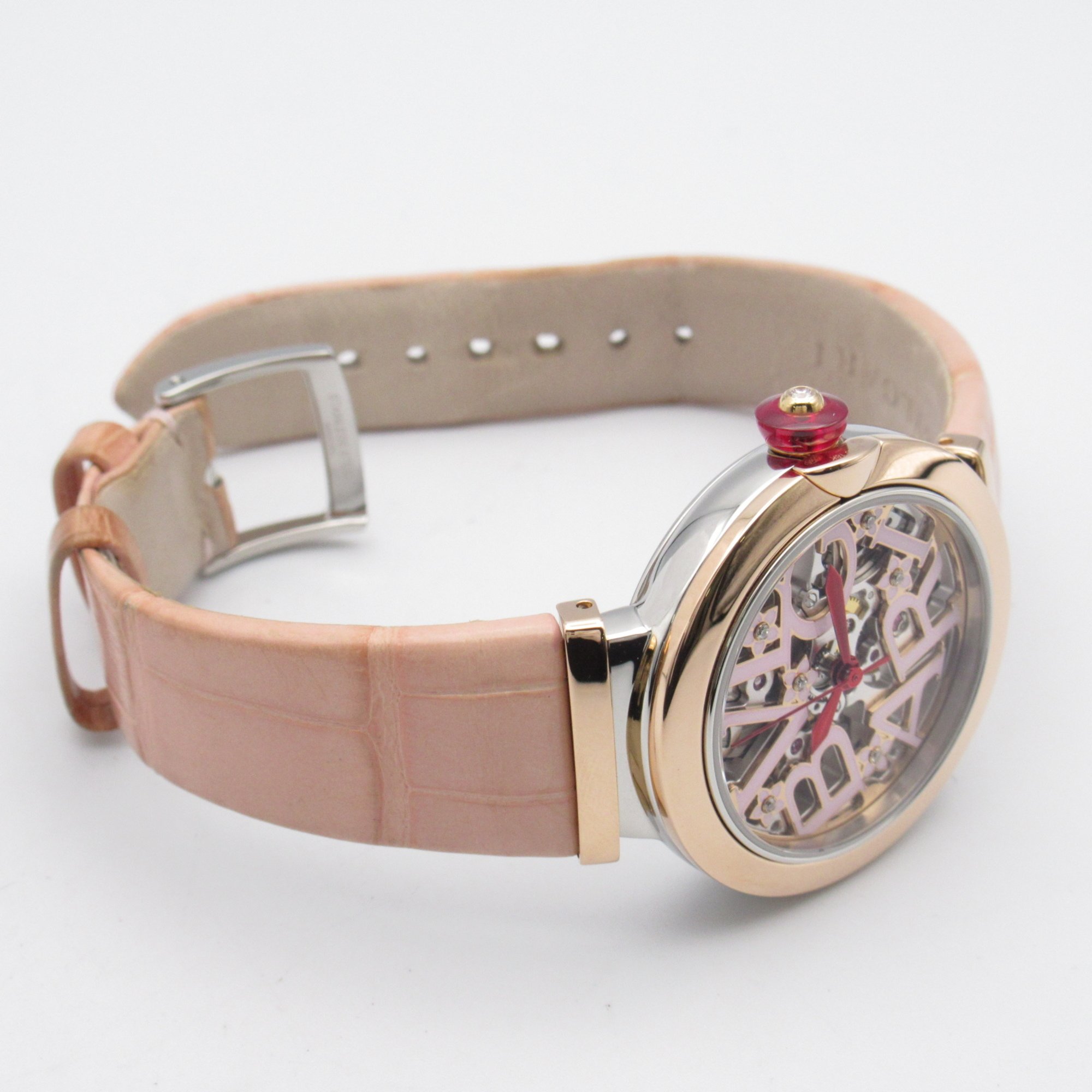 BVLGARI Lucea Sakura Wrist Watch LUP33SG Mechanical Automatic Pink Clear skeleton K18PG(Rose Gold) Stainless Steel l LUP33SG