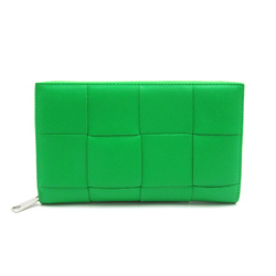 BOTTEGA VENETA Round long wallet Green leather P02581580D