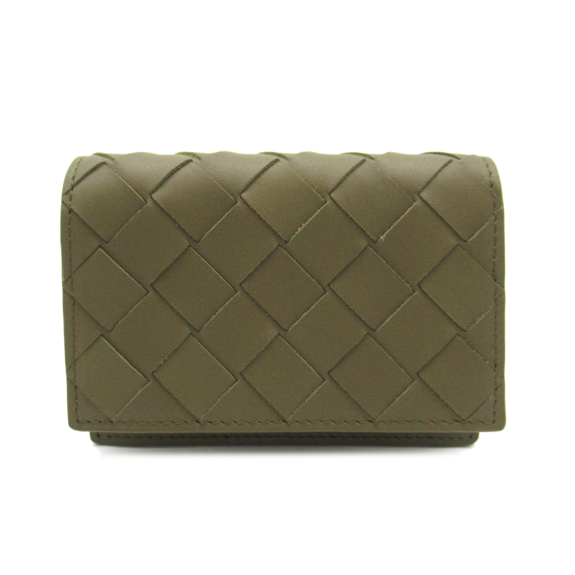 BOTTEGA VENETA Card Case Khaki Mad Calfskin (cowhide) 605720VCPQ32877