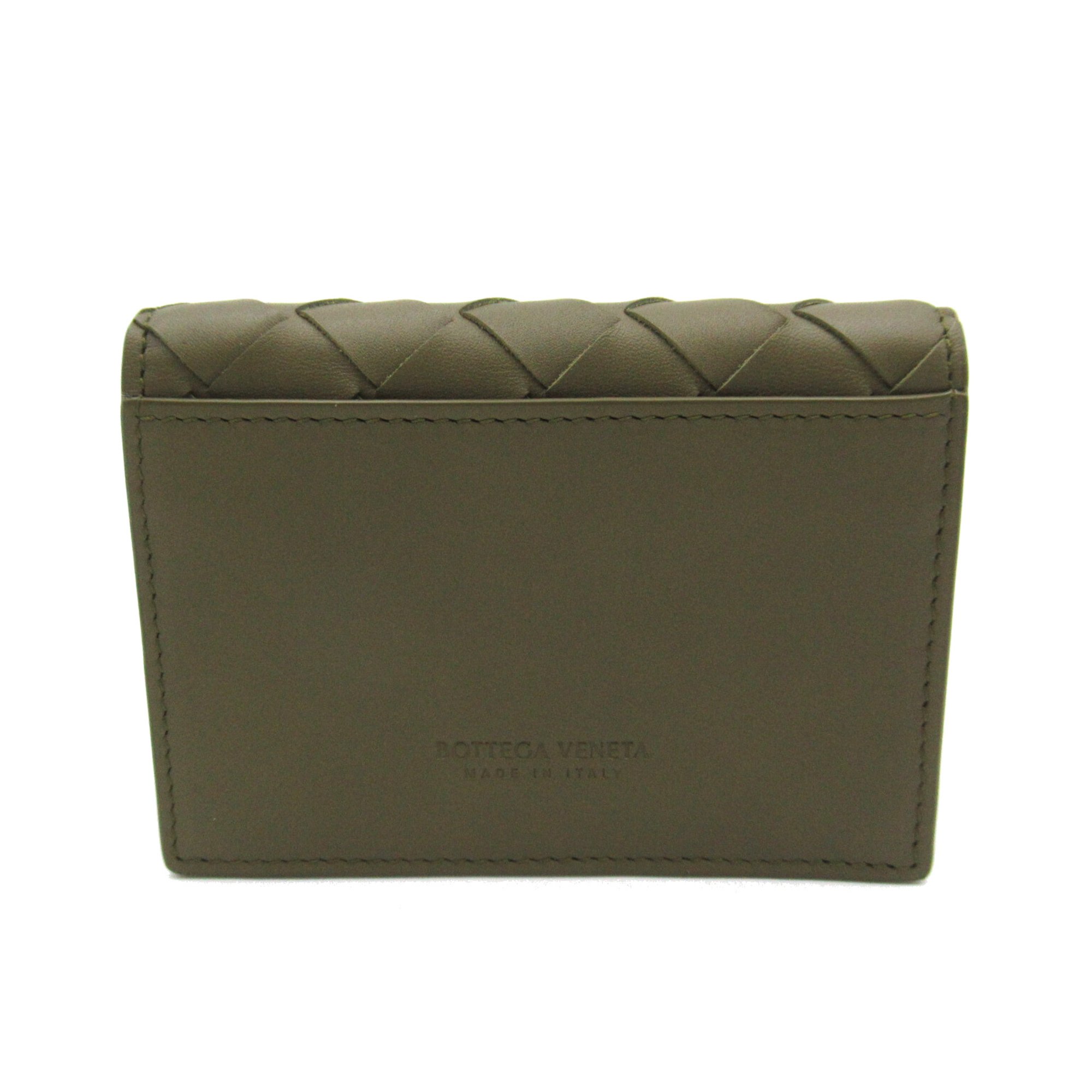 BOTTEGA VENETA Card Case Khaki Mad Calfskin (cowhide) 605720VCPQ32877