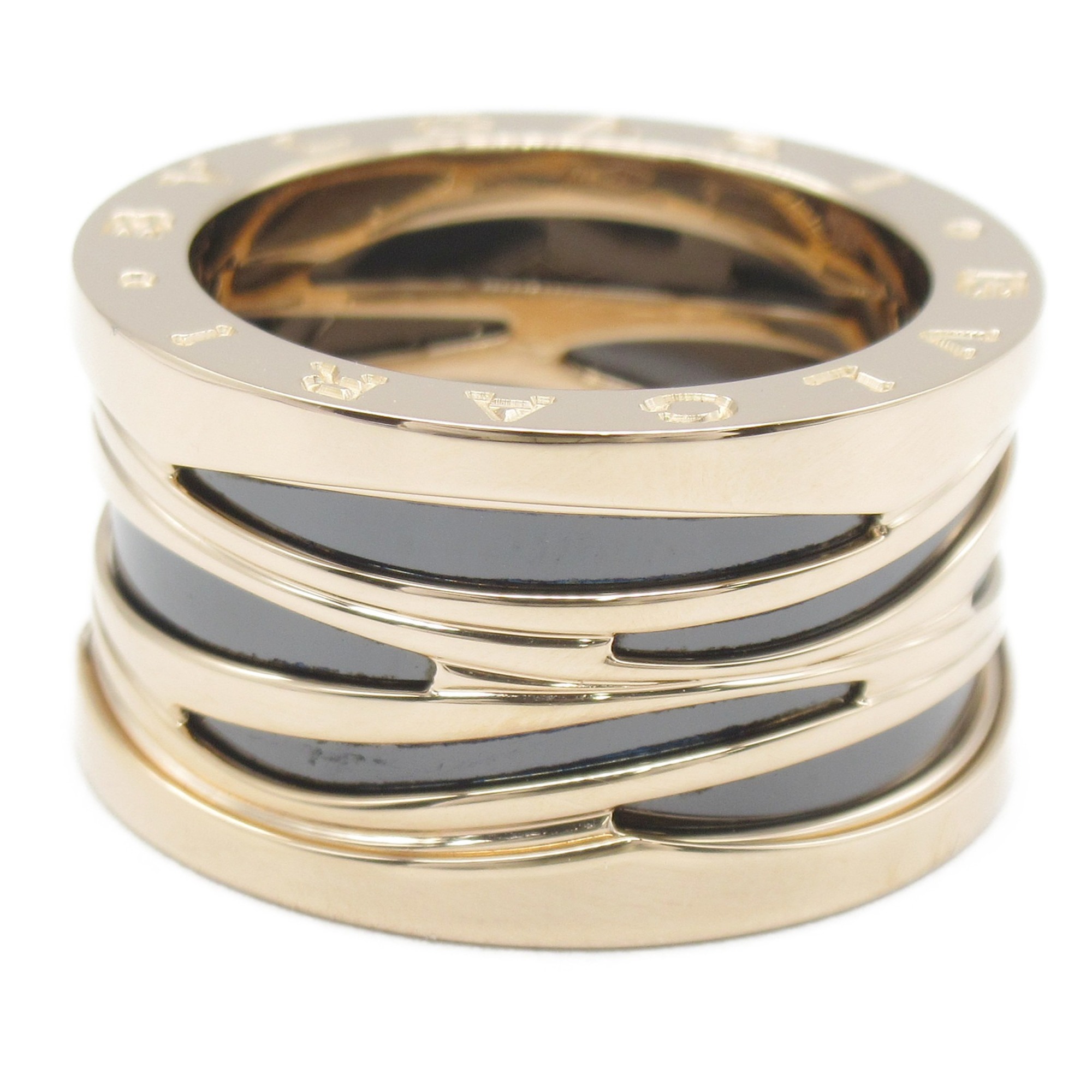 BVLGARI B-zero1 Design Legend Ring Black Gold K18PG(Rose Gold) Black Gold