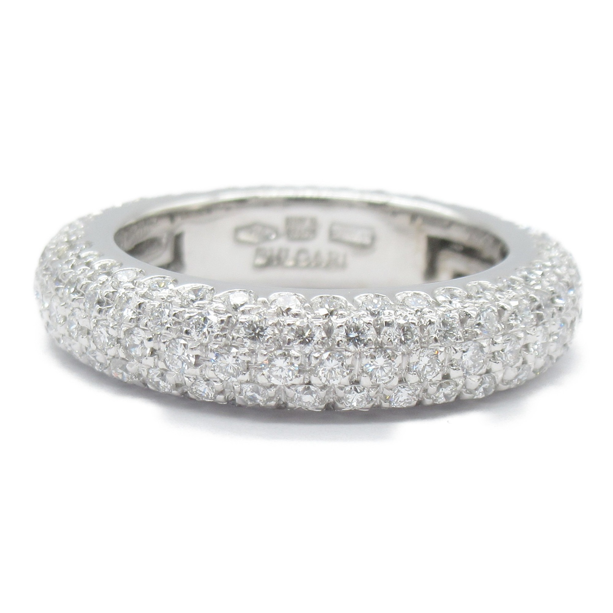 BVLGARI Full eternity pave diamond Ring Clear K18WG(WhiteGold) Clear